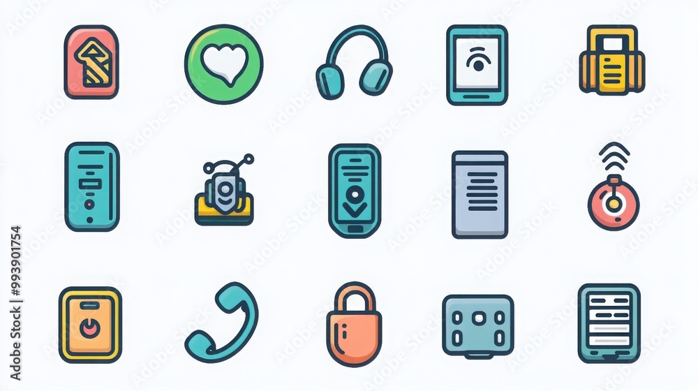 Phone Call thin line icon set. Phone Call thin line icon set.
