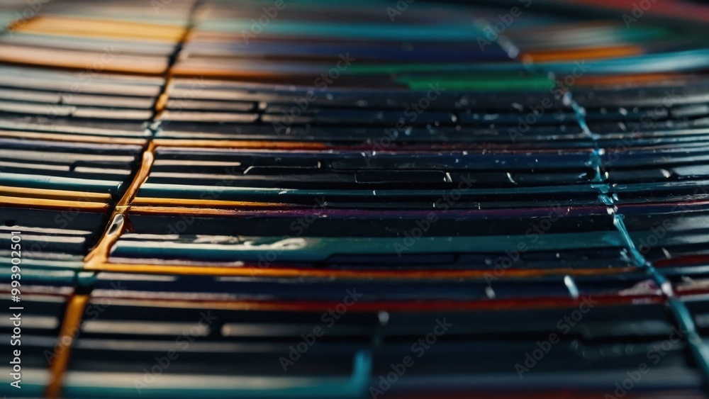 Layers of vibrant hues and intricate textures create a rich and engaging abstract visual experience Layers of vibrant hues and intricate textures create a rich and engaging abstract visual experience