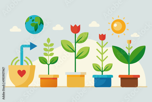 easter card with flowers