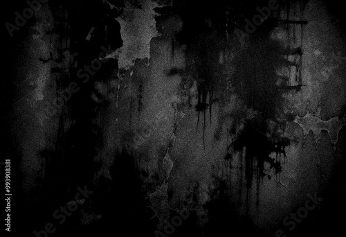Black wall texture background, grainy texture background