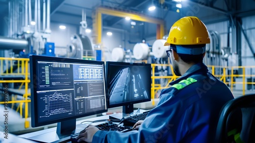 Create a scenario where ICS controls a large-scale oil refinery, automating key processes to increase safety and efficiency photo