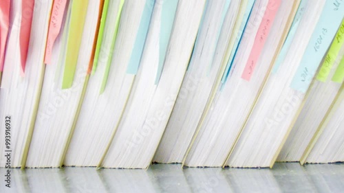 The vibrant organization of files lined up in perfect harmony