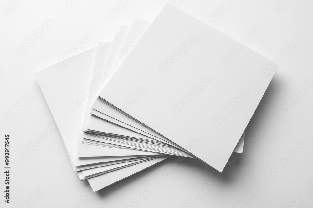 Blank A4 Stacked Paper Mockup isolated created with Generative AI Blank A4 Stacked Paper Mockup isolated created with Generative AI