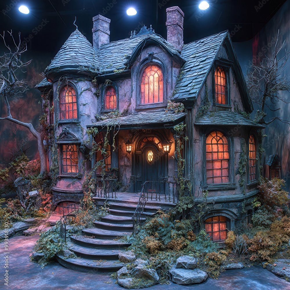 Abandoned Gothic House Surrounded by Nature Abandoned Gothic House Surrounded by Nature