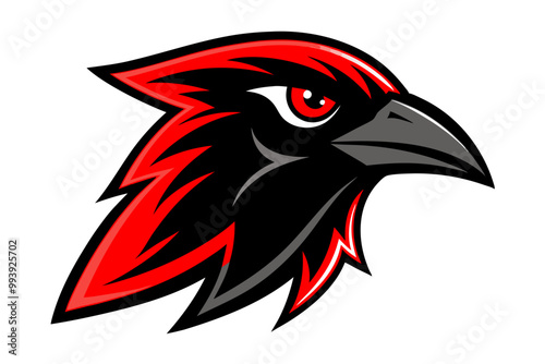 Crow head mascot design vector photo