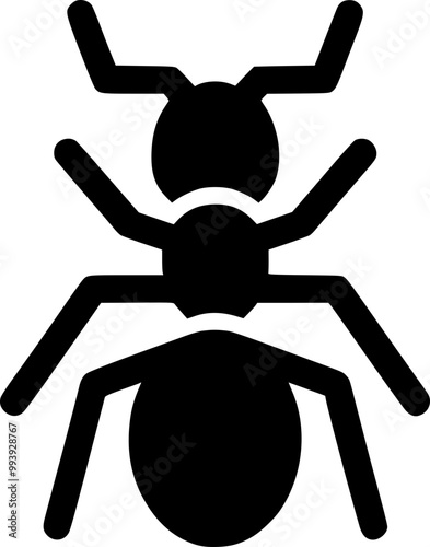 Abstract Black Ant Design for Contemporary Art and Graphics