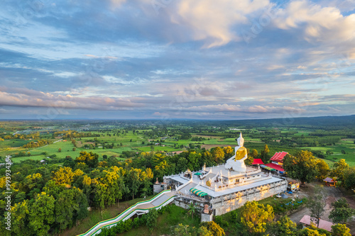 Beautiful buddhist temple on mountain, Phu Thong Thep Nimit Temple, Udonthani  province Thailand. photo