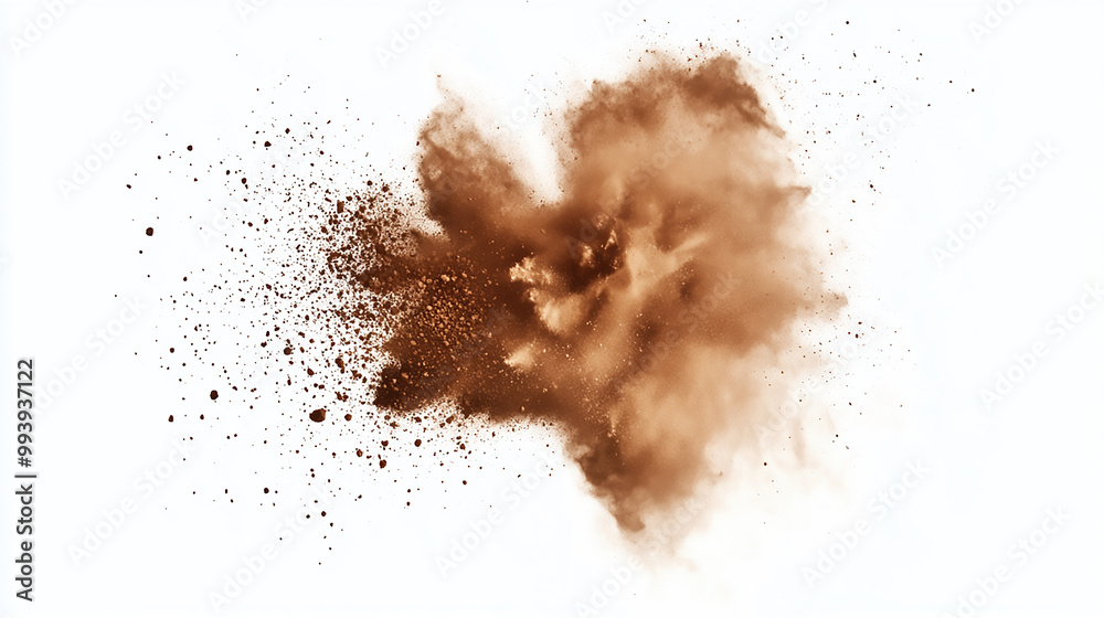 Sand explosion, on black background Sand explosion, on black background