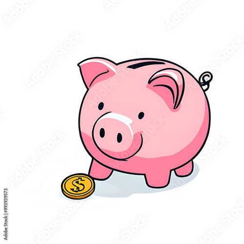 Mockup Artwork Piggy Bank Wealth