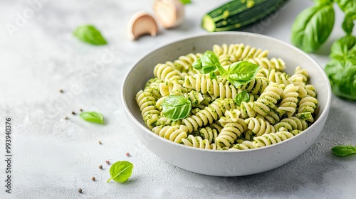 Wallpaper Mural Ketofriendly pasta with zucchini noodles and pesto, fusion of Italian and modern diet trends, food fusion, dietfocused innovation Torontodigital.ca
