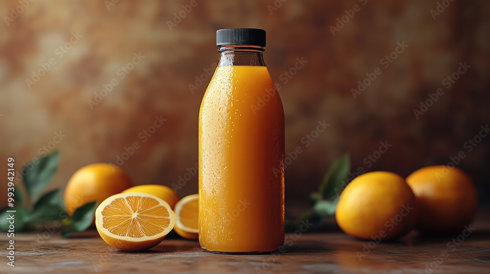 Juice Bottle Mockup with Clear Copy Space for Branding and Marketing Purposes