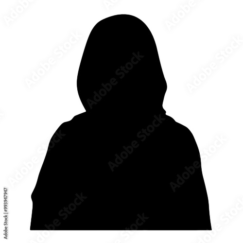 Creeping Horror Face Silhouette Vector Illustration Transparent Background