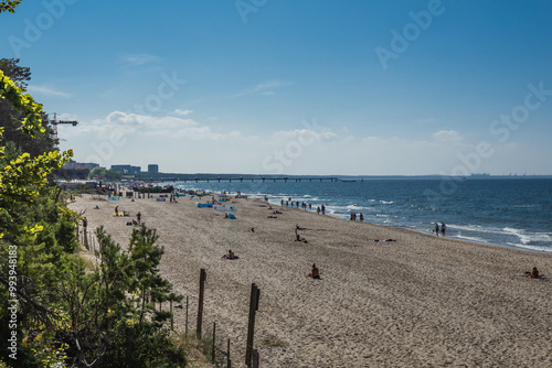 Obraz na płótnie Plaża w Międzyzdrojach w salonie
