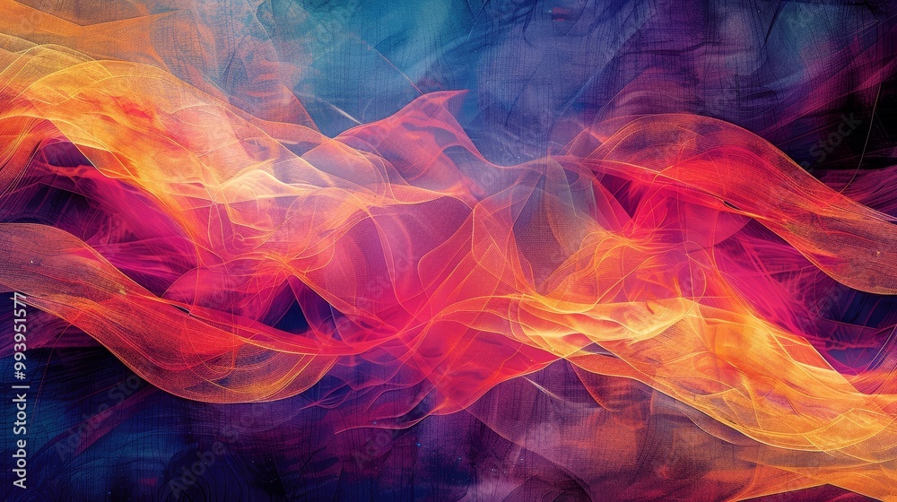 Fototapeta premium Vibrant Swirls: A Journey Through Space