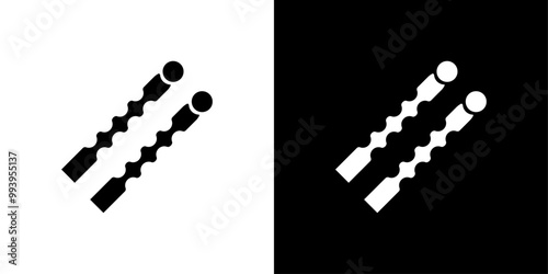 bobby pins icon set vector illustration