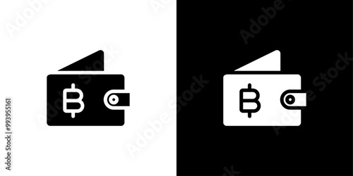 bitcoin wallet icon set vector illustration