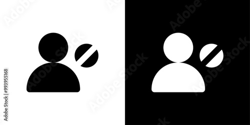 Block User Icon set vector illustration