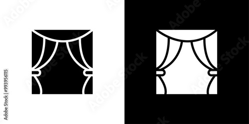 curtains icon set vector illustration