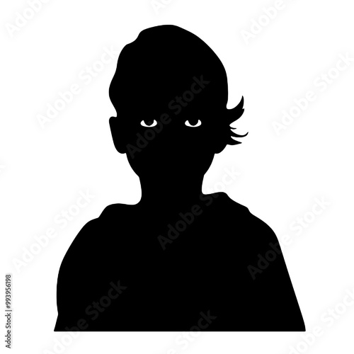 Terrifying Mask Silhouette – Scary Vector Art for Chilling Concepts