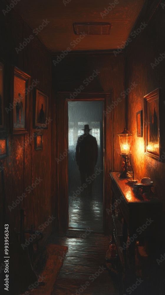 Spooky Halloween-themed art exhibit in an old American schoolhouse eerie paintings glowing under dim lights Spooky Halloween-themed art exhibit in an old American schoolhouse eerie paintings glowing under dim lights