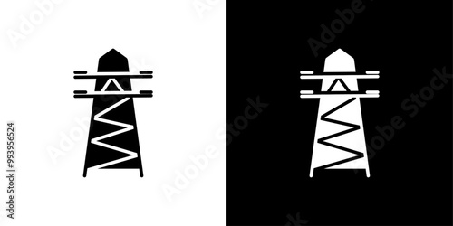electrical energy tower icon set vector illustration
