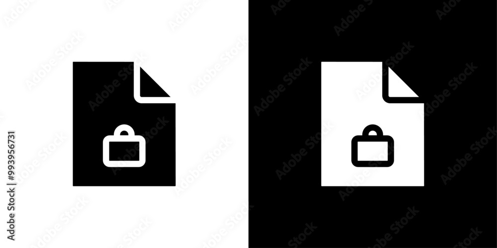 Files and Folders Security icon set vector illustration Files and Folders Security icon set vector illustration