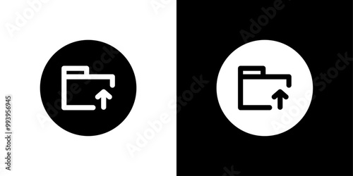ftp navigate up icon set vector illustration