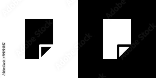 Folded Paper Icon set vector illustration
