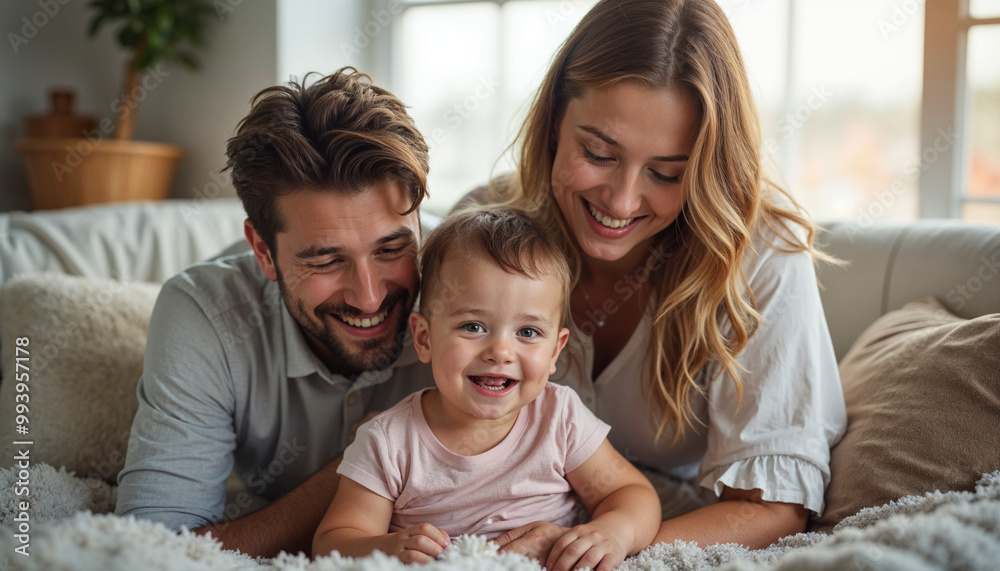 Happy family: mother, father, children son and daughter on sunset. Happy family: mother, father, children son and daughter on sunset.