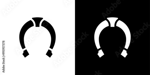 Horseshoe icon set vector illustration