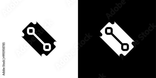 Razor blade icon set vector illustration