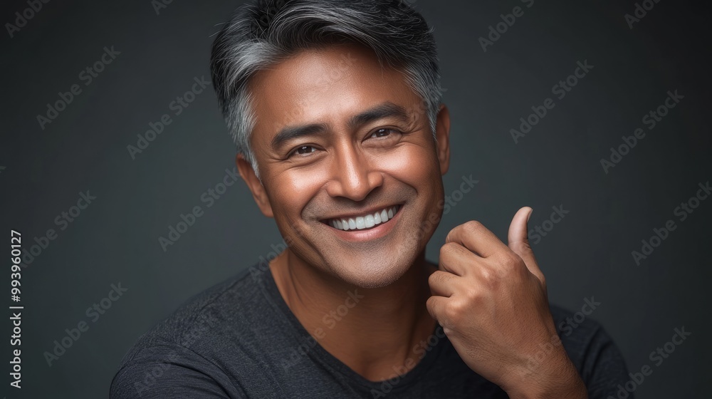 Portrait of a Smiling Man with Grey Hair Portrait of a Smiling Man with Grey Hair