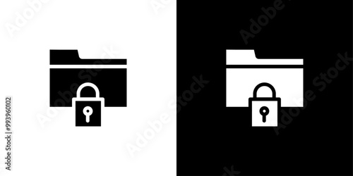unlock folder icon set vector illustration