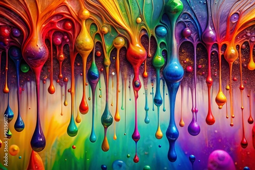 Colorful Drip Clip Art Design for Creative Projects, Backgrounds, and Artistic Applications