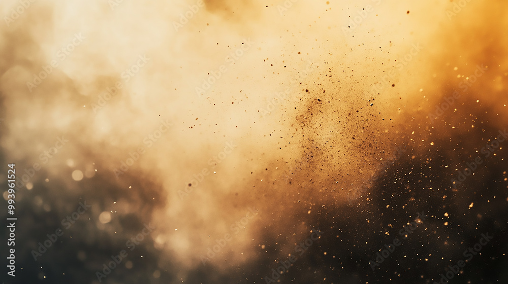 Obraz premium A swarm of insects is flying through the air, creating a chaotic 