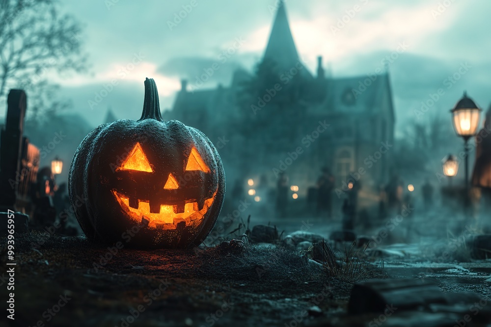 Halloween party background, full moon night illustration, Halloween pumpkin ghost, abandoned house, cemetery, bat, scary tree and Halloween elements Scary website Banner template Vector illustration Halloween party background, full moon night illustration, Halloween pumpkin ghost, abandoned house, cemetery, bat, scary tree and Halloween elements Scary website Banner template Vector illustration