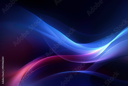 Abstract blue and pink glowing waves background suitable for designs related to technology, science, or creative projects looking for a modern touch. Generative AI