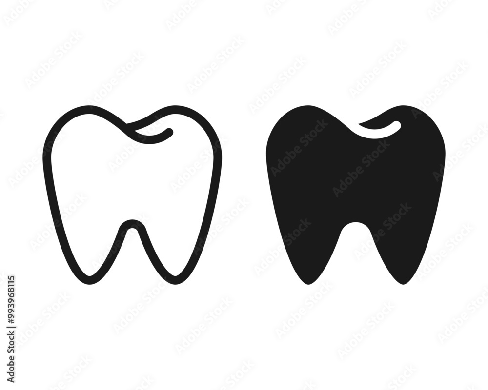 Tooth icon set. Oral dental teeth vector icon for UI designs. Tooth icon set. Oral dental teeth vector icon for UI designs.