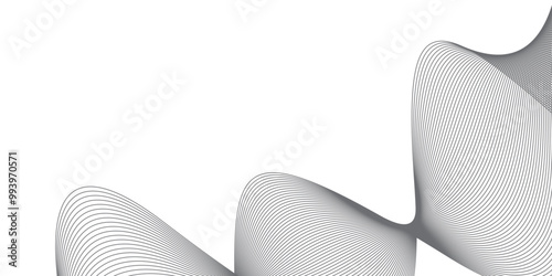 abstract line background. pattern of gray lines design. wave round lines design, Background with technology business wavy curve lines, Geometric design used for parallel lines pattern .