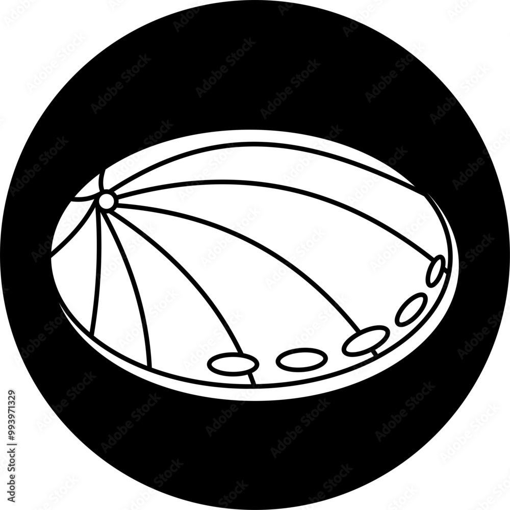 Abalone shell icon block illustration vector