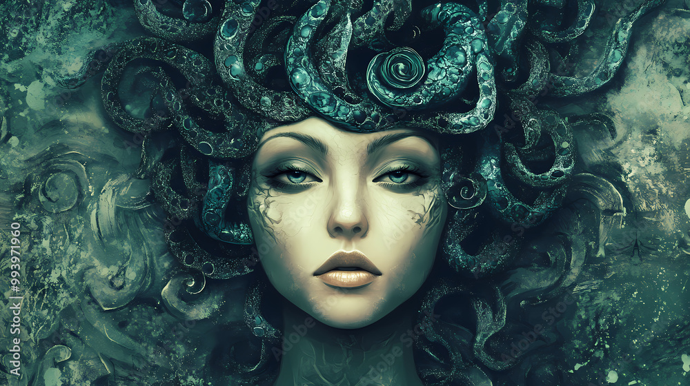 Gorgon sister with head, ai-generatet. Gorgon. Illustration Gorgon sister with head, ai-generatet. Gorgon. Illustration