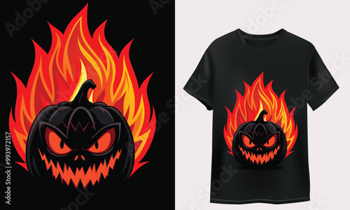 pumpkin fire t-shirts design 