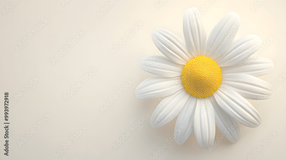 Minimalist Daisy Flower on Light Background design Minimalist Daisy Flower on Light Background design