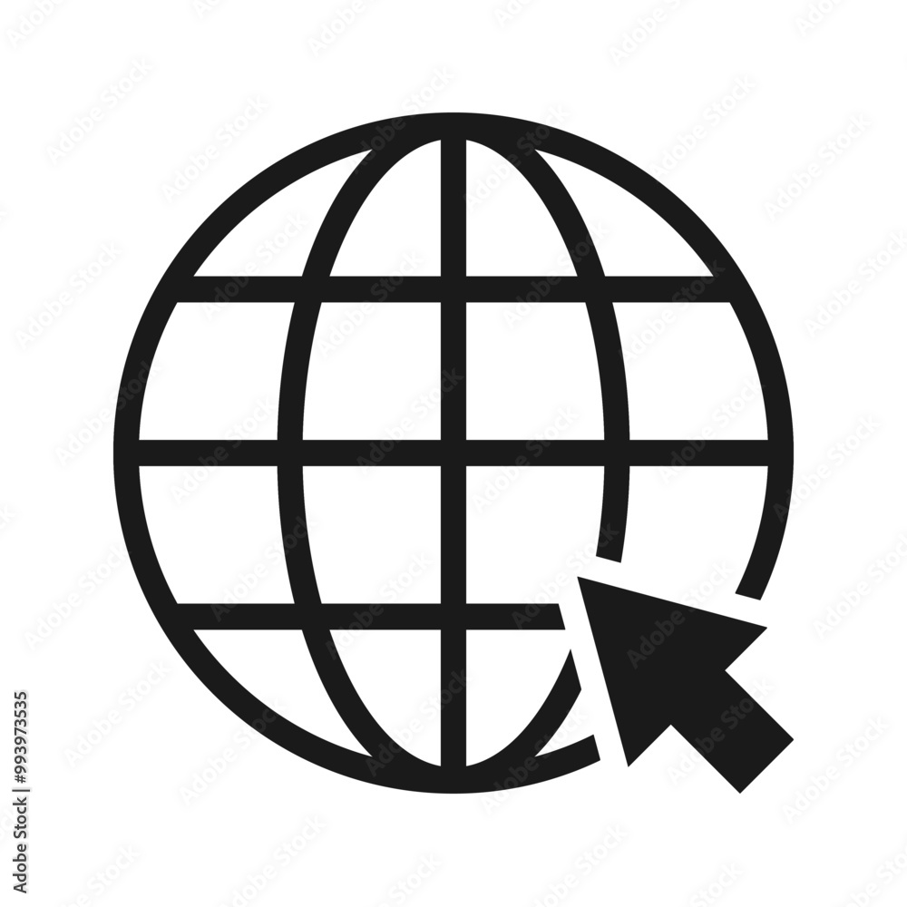 Click to go to website or internet line art icon for apps and websites Click to go to website or internet line art icon for apps and websites
