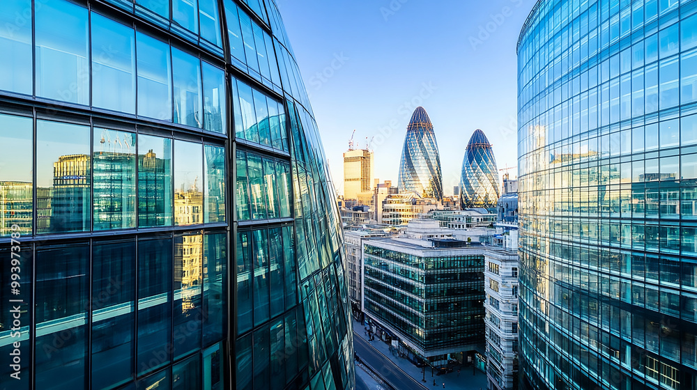 Fototapeta premium The streets are clean and well-maintained, with trees lining