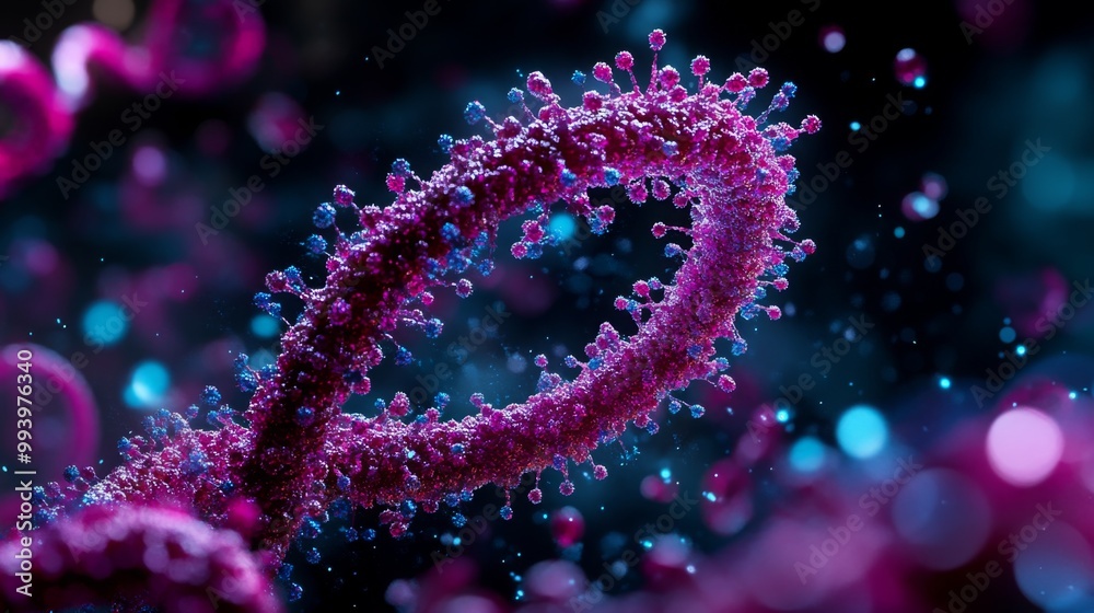 Vibrant Abstract Representation of Virus Structure Vibrant Abstract Representation of Virus Structure