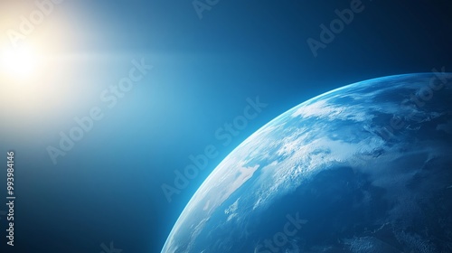 Planet Earth in outer space. Civilization photo