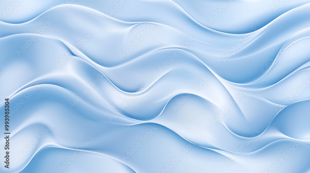 Obraz premium Soft blue satin waves for elegant background design