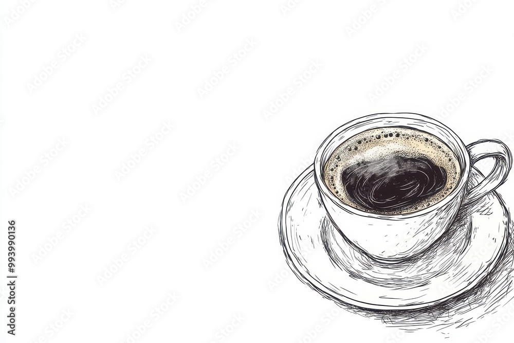 illustration of Malaysia hot coffee in kopitiam cup isolated on white background illustration of Malaysia hot coffee in kopitiam cup isolated on white background