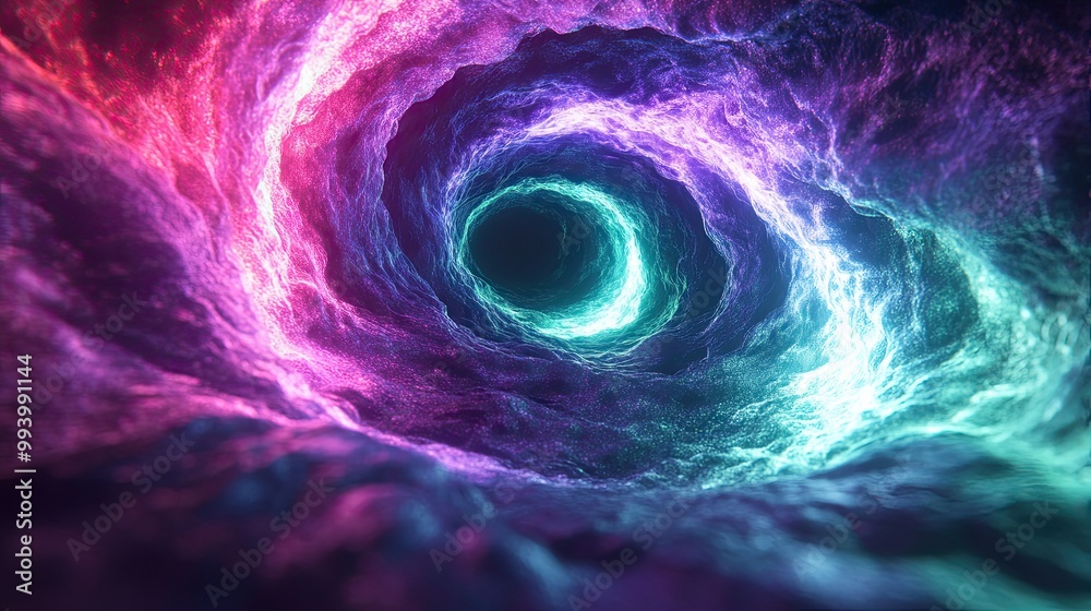 Swirling vortex of light beams, bright neon purple and green, dynamic and energetic. Swirling vortex of light beams, bright neon purple and green, dynamic and energetic.